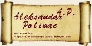 Aleksandar Polimac vizit kartica